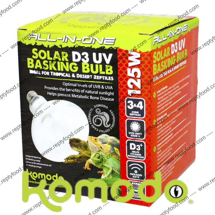 KOMODO SOLAR D3 UV BASKING 125 W - LAMAPDA A VAPORI DI MERCURIO