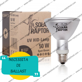 SOLAR RAPTOR HID 50W SPOT - LAMPADA RISCALDANTE + UVA/UVB