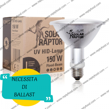 SOLAR RAPTOR HID 150W FLOOD - LAMPADA RISCALDANTE + UVA/UVB