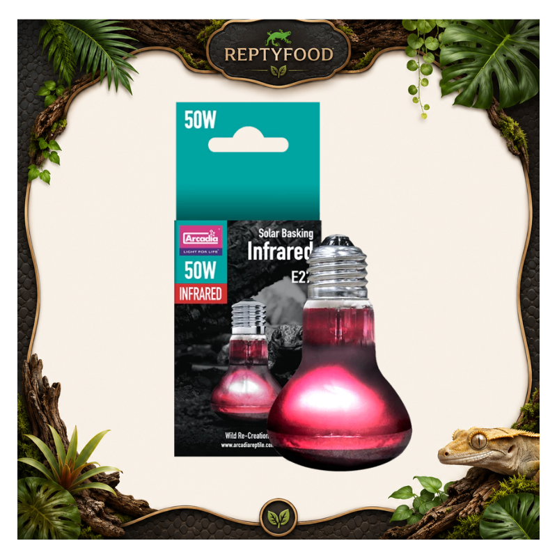 ARCADIA BASKING SOLAR INFRARED 50W - LAMPADA ROSSA RISCALDANTE