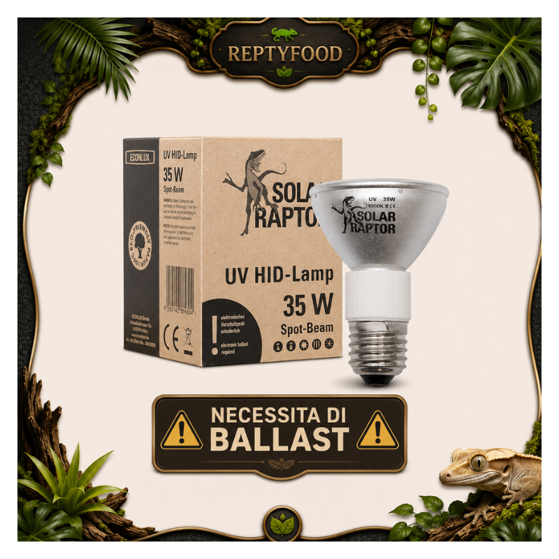 SOLAR RAPTOR HID 35W SPOT - LAMPADA RISCALDANTE + UVA/UVB