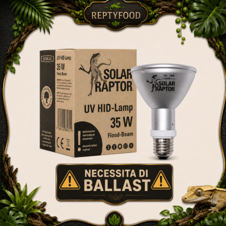 SOLAR RAPTOR HID 35W SPOT - LAMPADA RISCALDANTE + UVA/UVB