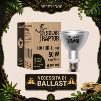 SOLAR RAPTOR HID 50W SPOT - LAMPADA RISCALDANTE + UVA/UVB