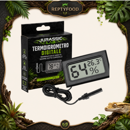 JURASSIC LAB - TERMOIGROMETRO DIGITALE CON SONDA