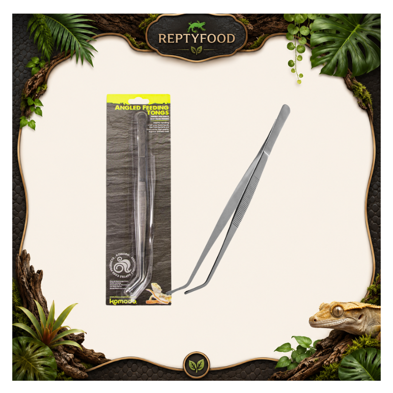 KOMODO FEEDING TONGS ANGLED - PINZE ANGOLARI 25 CM