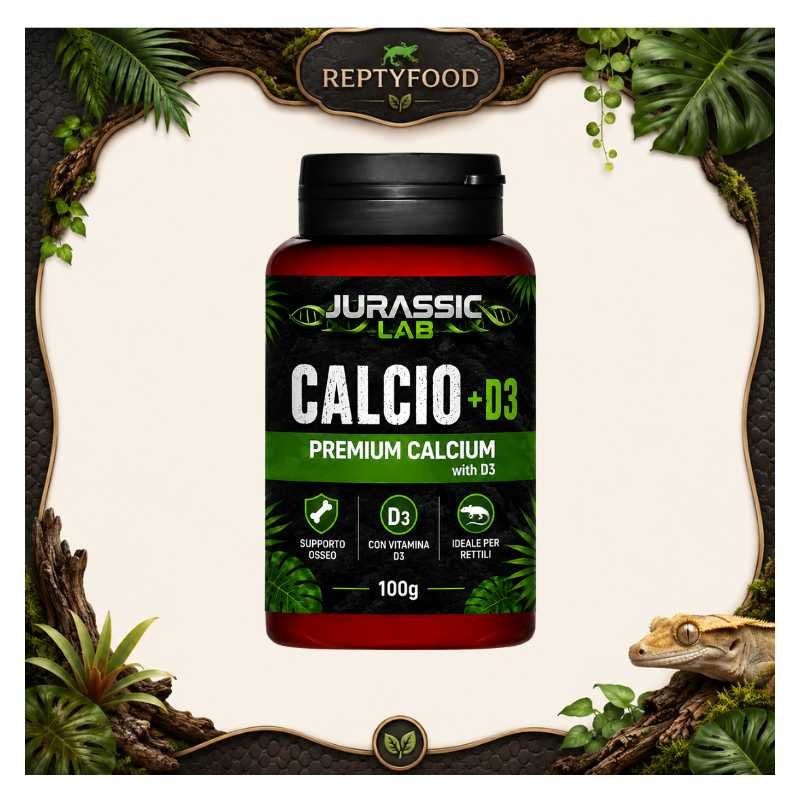 JURASSIC LAB CALCIO D3 PER RETTILI
