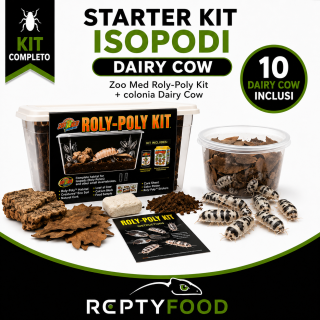 STARTER KIT ISOPODI DAIRY COW – ZOO MED ROLY-POLY KIT + COLONIA