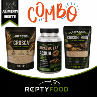 JURASSIC LAB CRUSCA + CRICKET FOOD + ACQAUGEL COMBO
