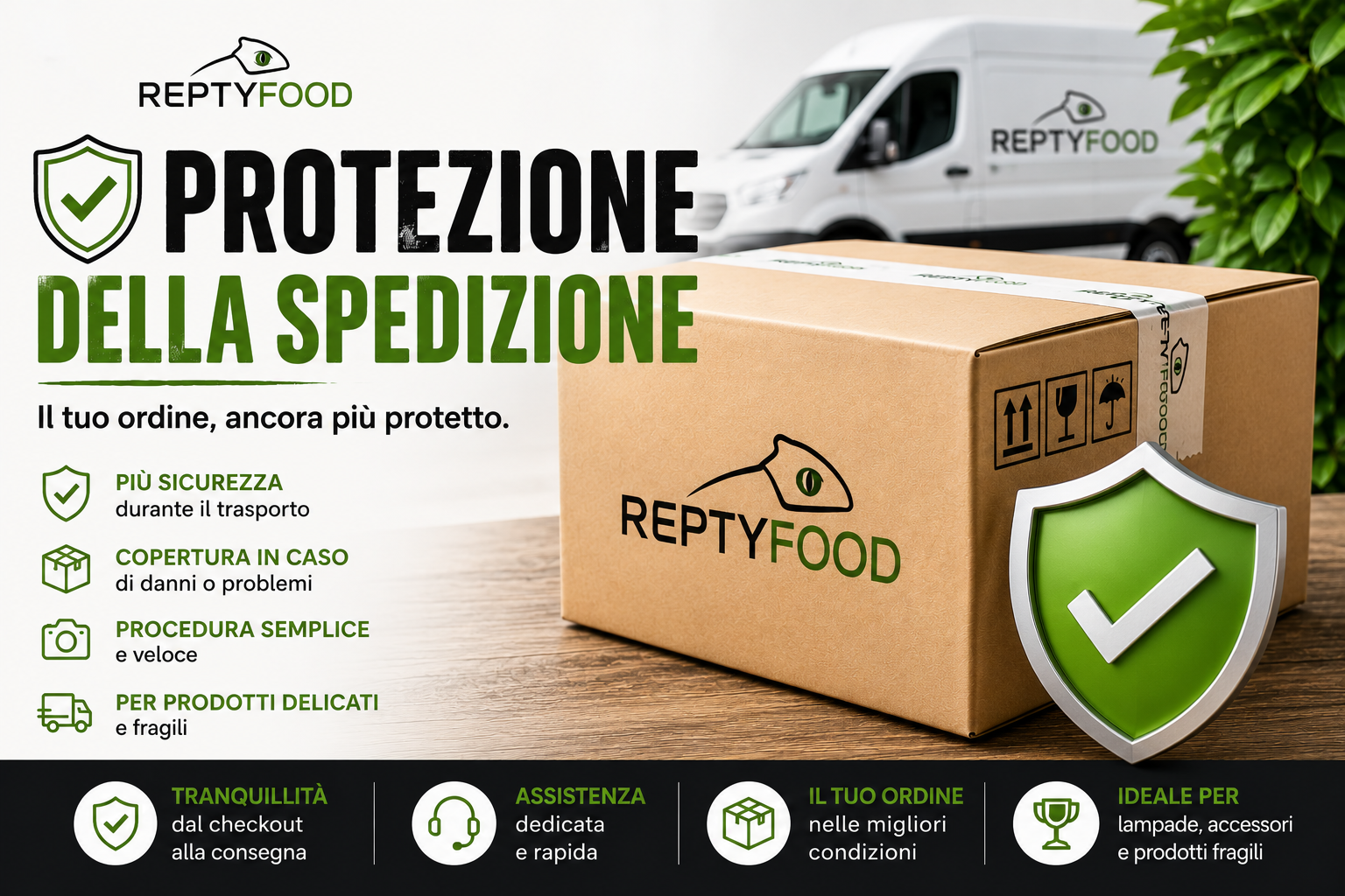 Protezione della Spedizione ReptyFood: come funziona e perché sceglierla