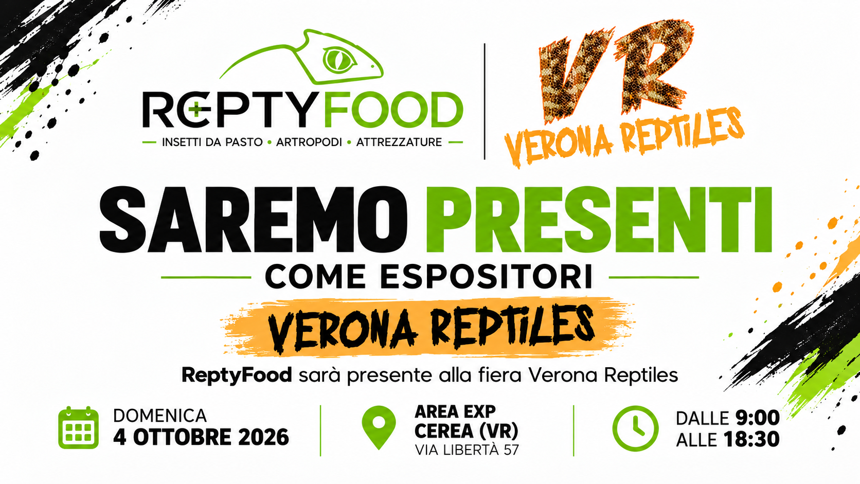 Verona Reptiles 2026: storia, animali esotici e passione. ReptyFood sarà presente come espositore