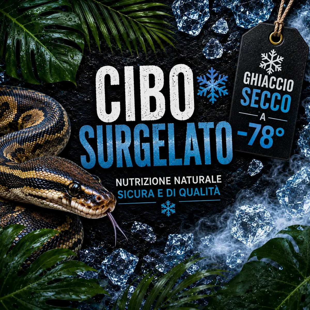 Cibo surgelato per rettili